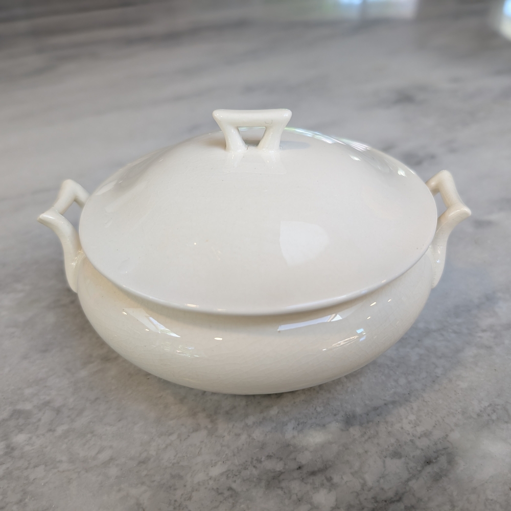 Max Roesler Antique White Porcelain Serving Dish